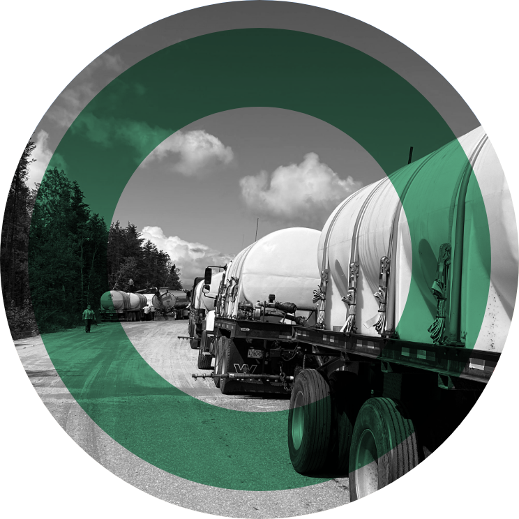 Camions de transport - Abat-poussière Québec